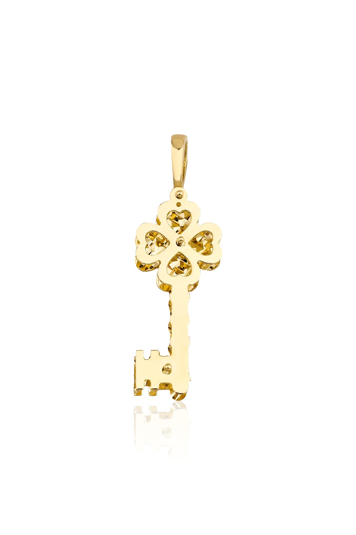 14K Gold 3D Key Charm