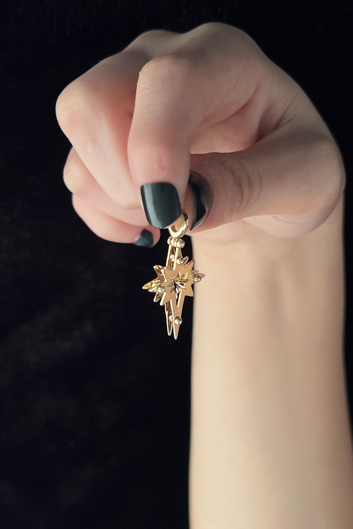 14K Gold 3D Polar Star Charm