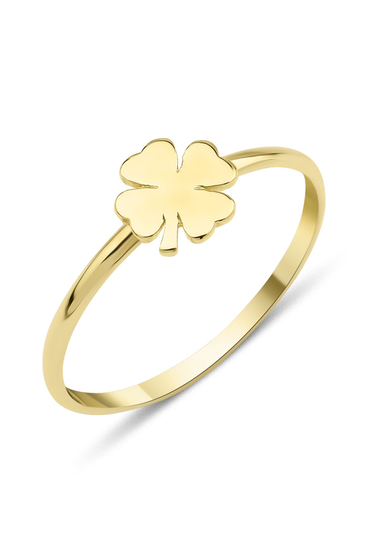 14K Gold 4 Leaf Clover Shaped Ring