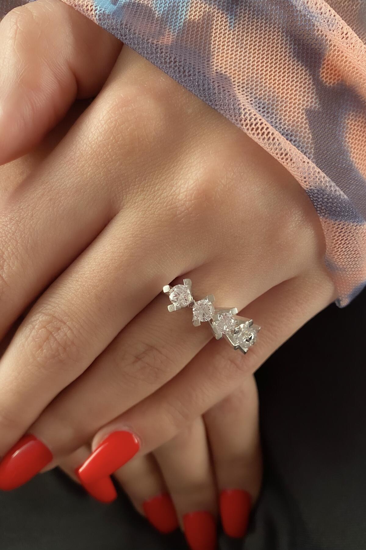 14K Gold 5 Stone Ring 10