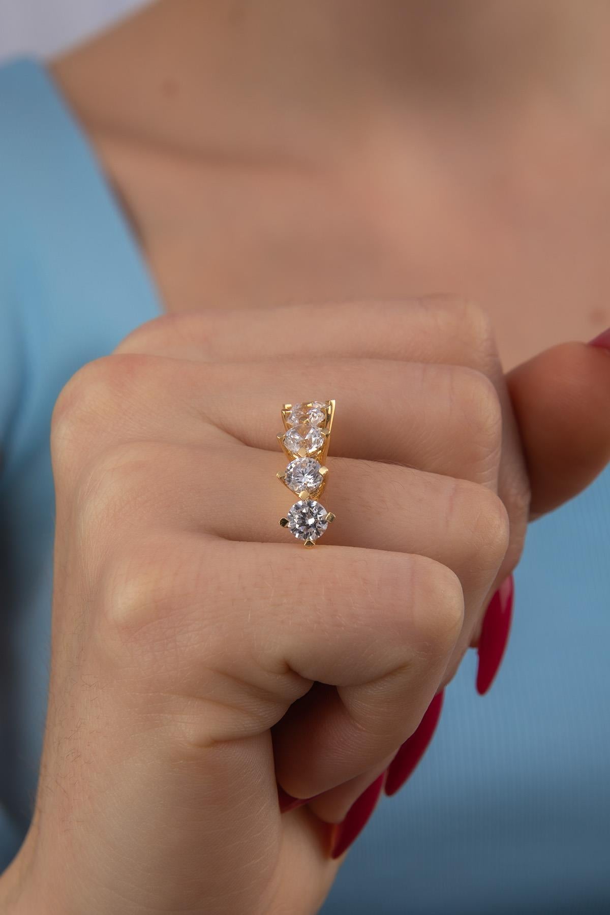 14K Gold 5 Stone Ring