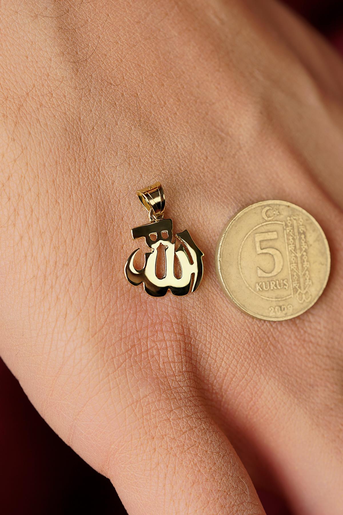 14K Gold Arabic Allah Pendant