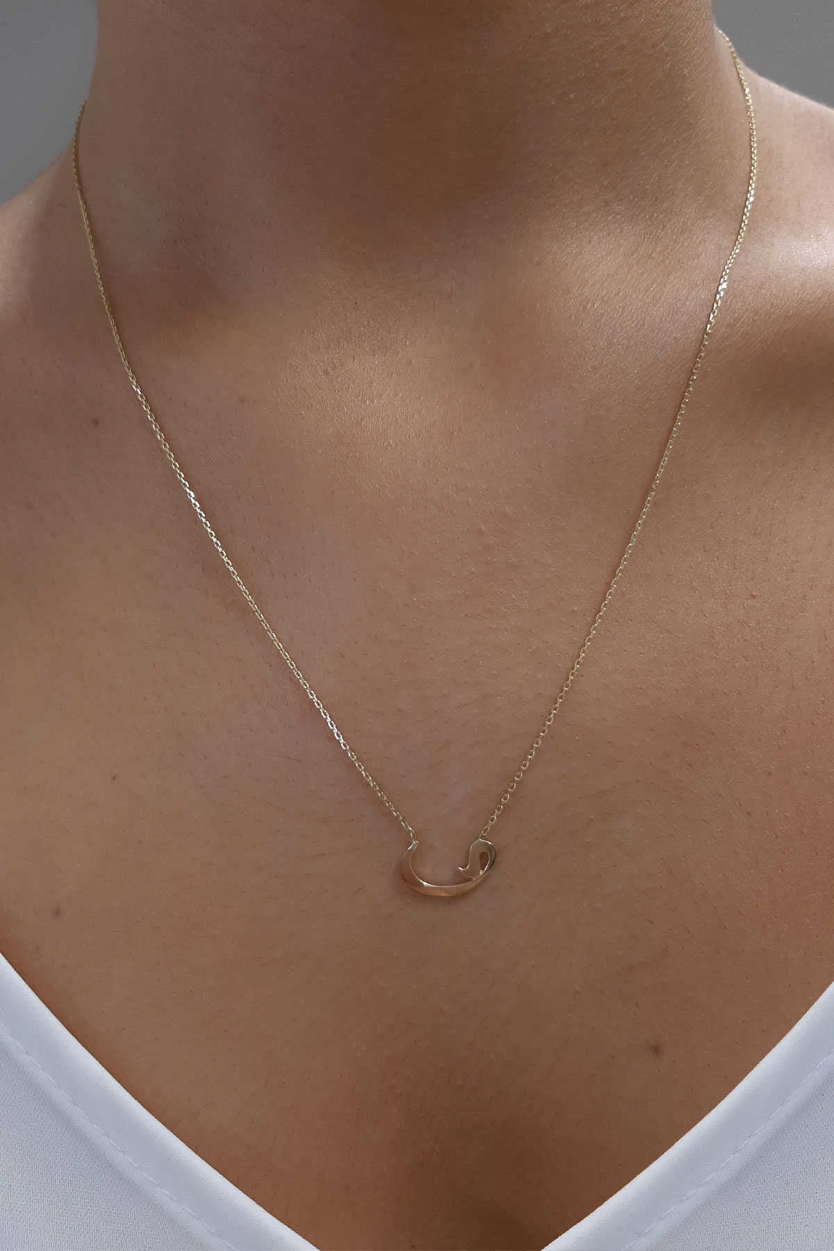 14K Gold Arabic Letter Necklace