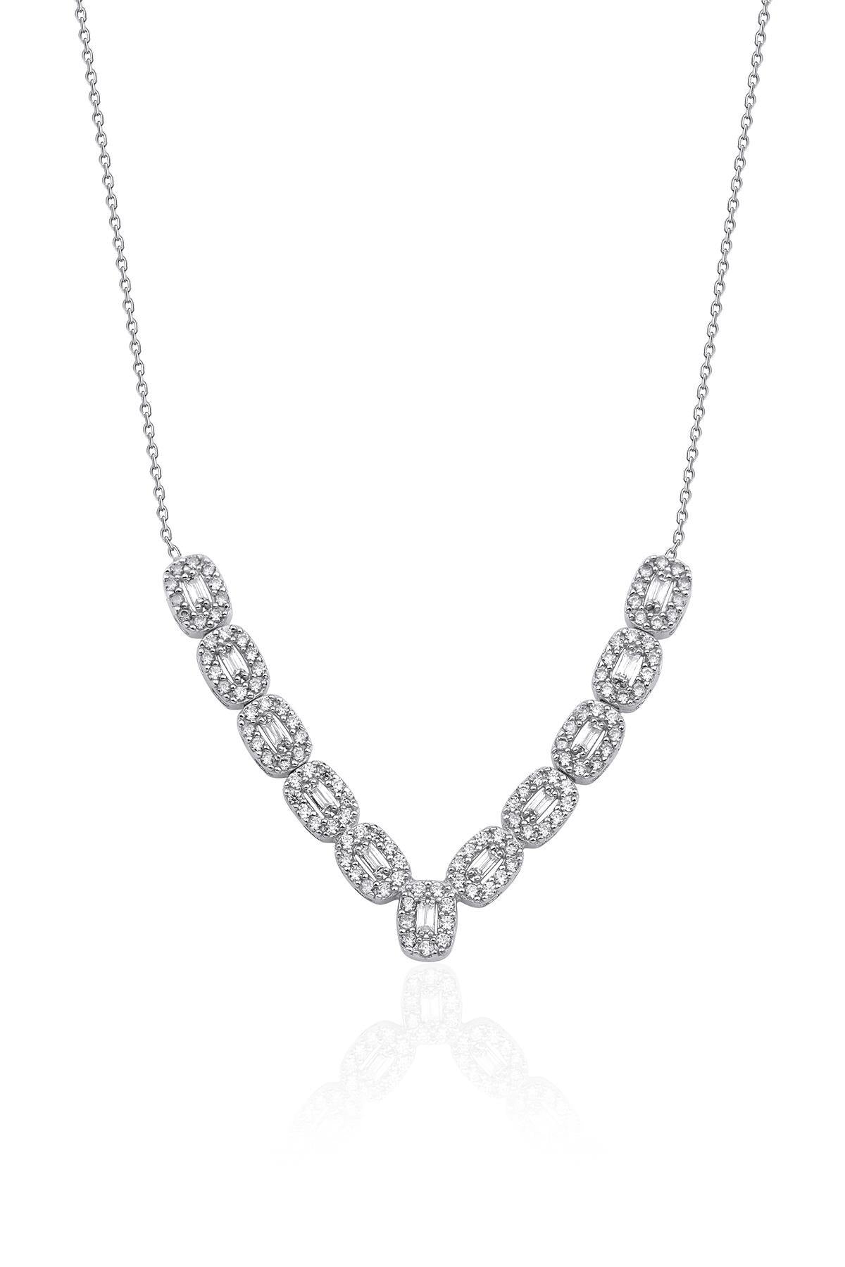 14K Gold Baguette Set ( Earrings - Necklace )