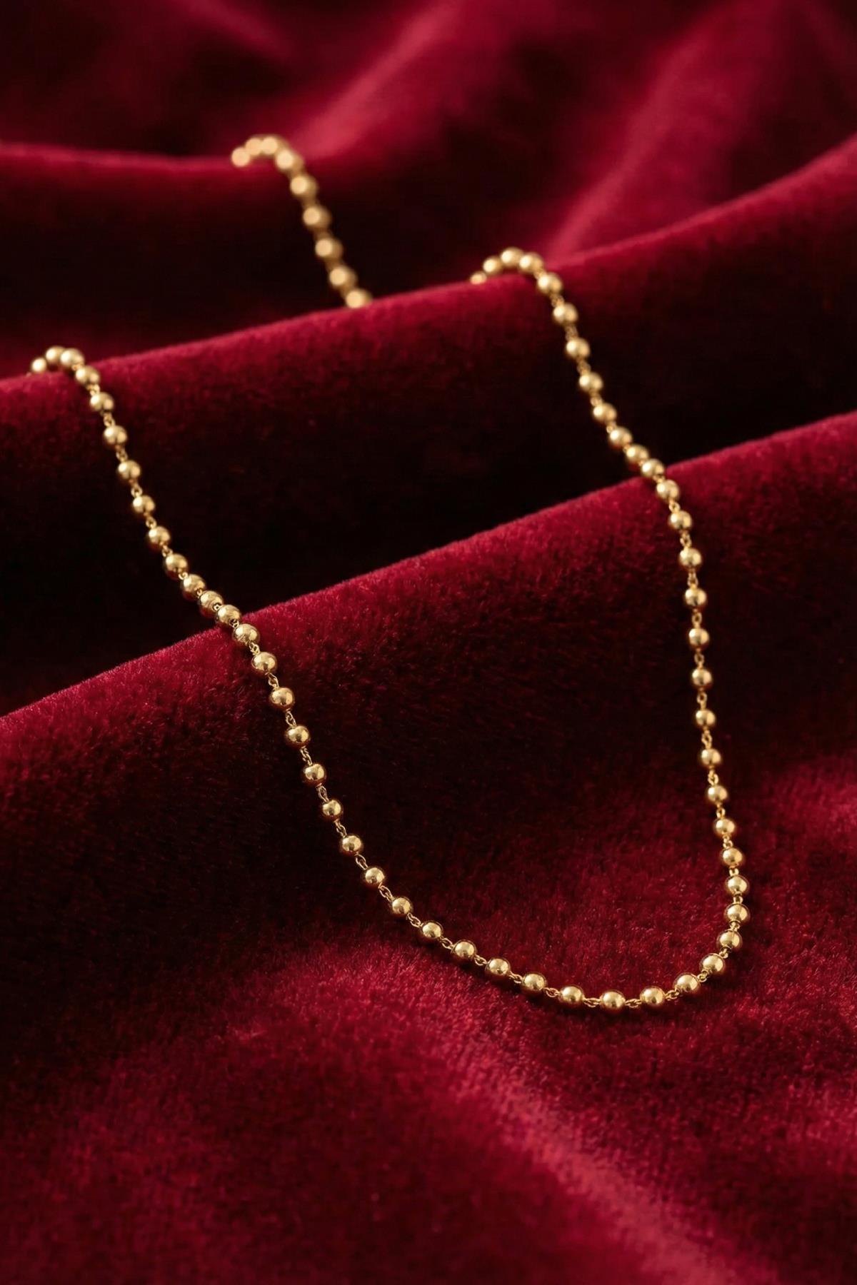 14K Gold Ball Bead Chain 0.098 inch