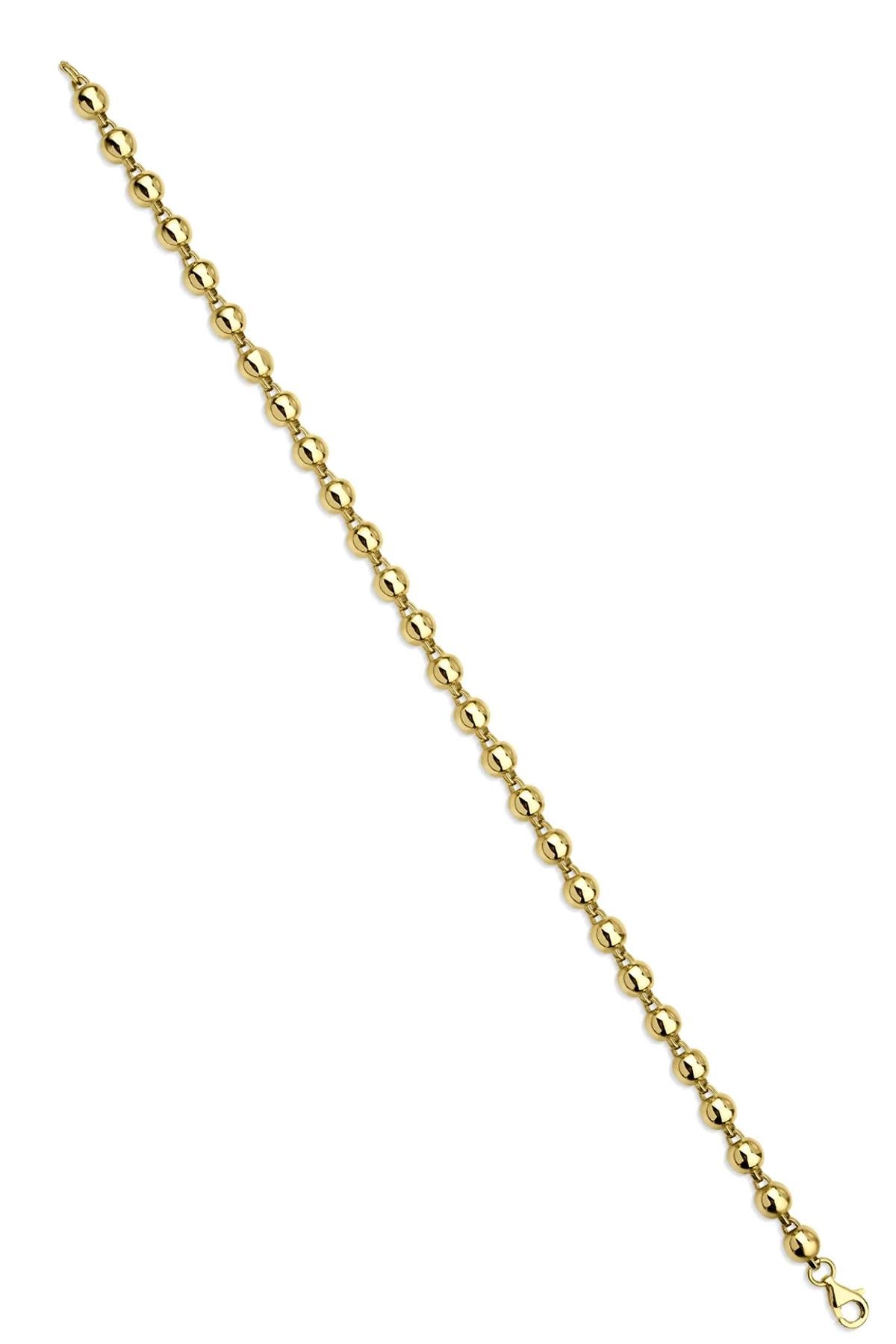 14K Gold Ball Beaded Bracelet