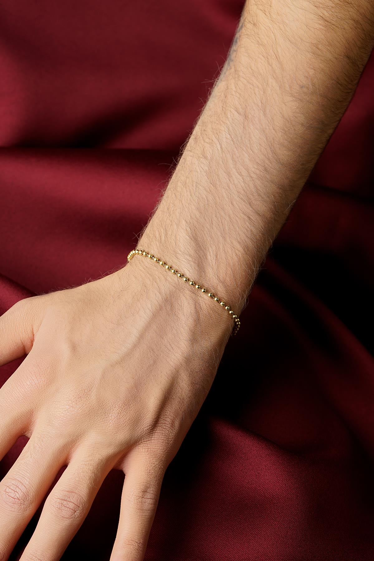 14K Gold Ball Beaded Bracelet