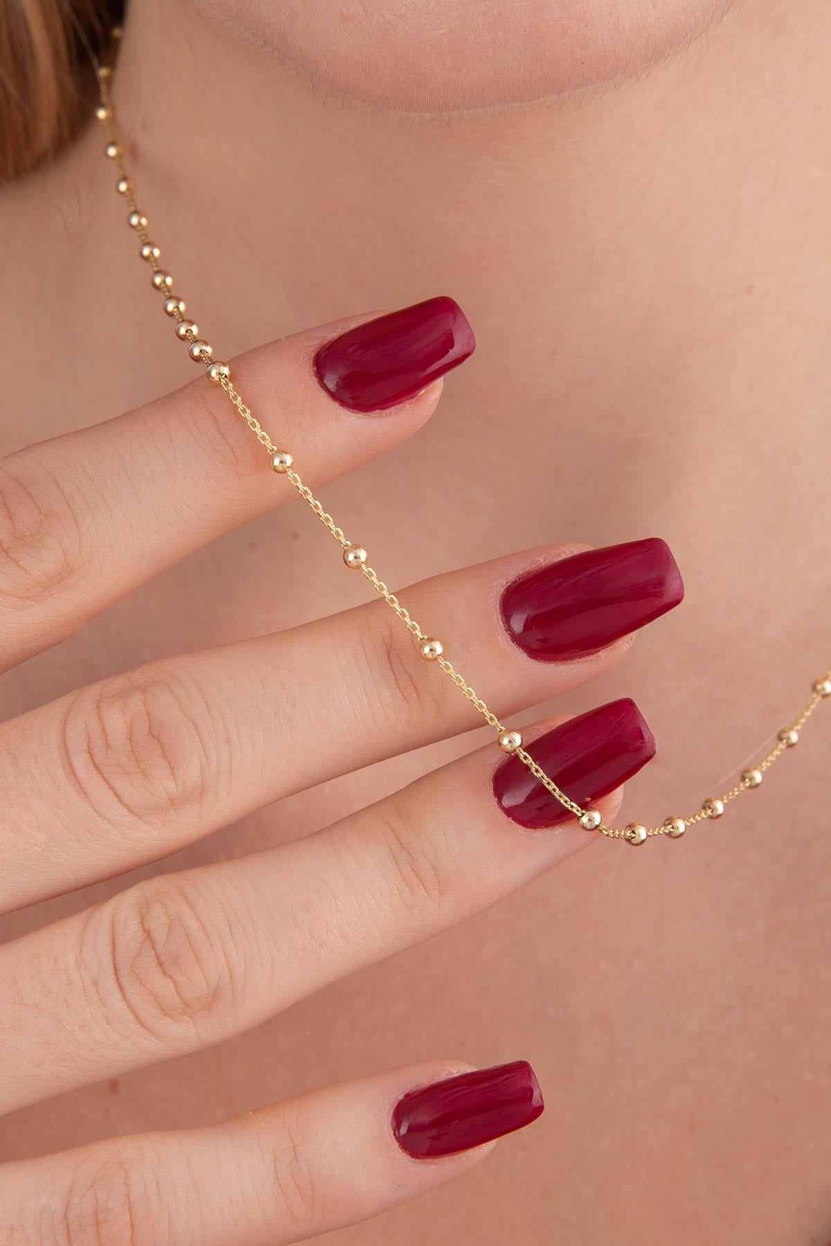 14K Solid Gold Ball Chain