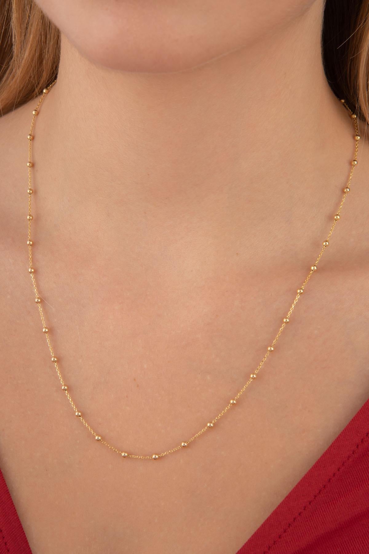 14K Gold Ball Chain