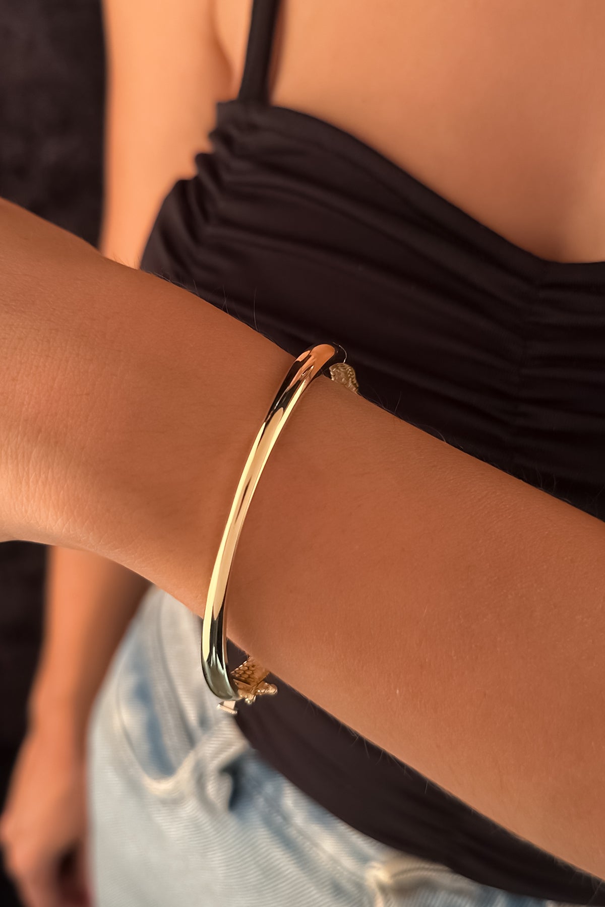 14K Gold Bamboo Bracelet