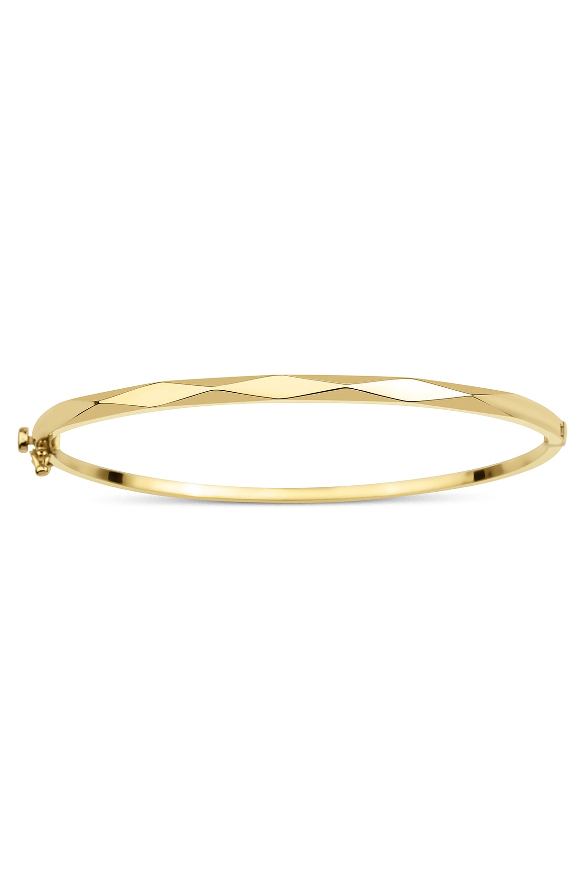 14K Gold Bangle Asymmetrical Bracelet