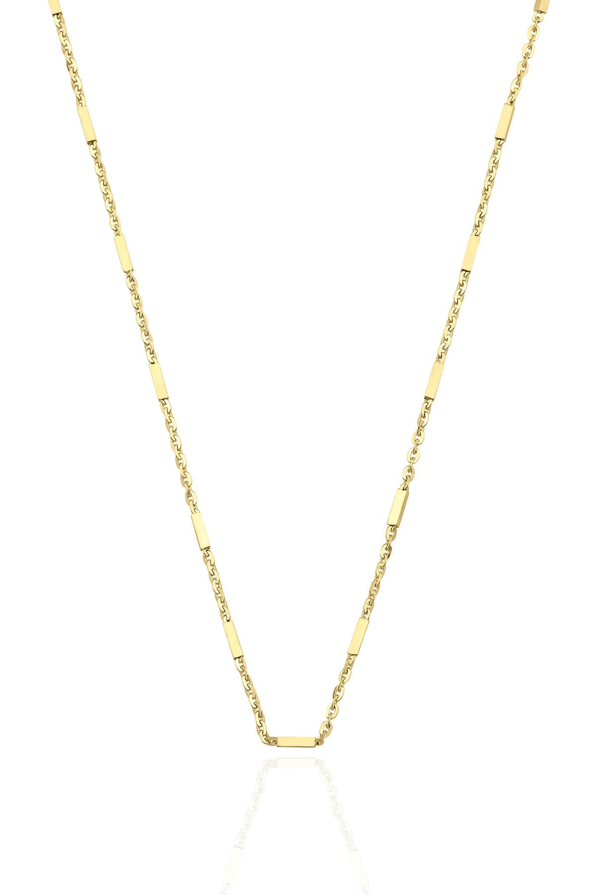 14K Gold Bar Store Link Chain