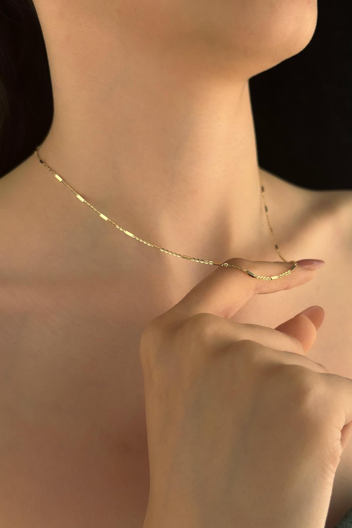 14K Gold Bar Store Link Chain