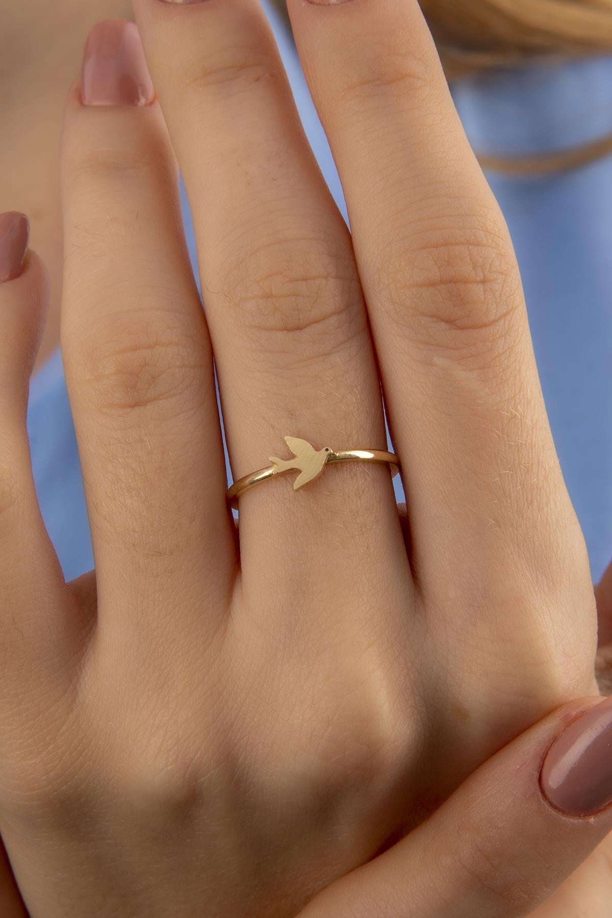 14K Gold Bird Shaped Ring