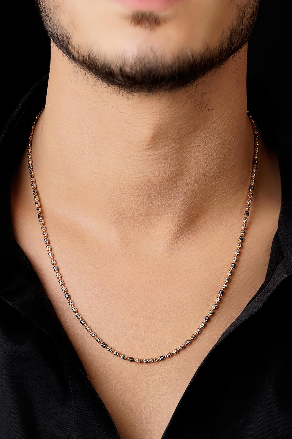 14K Gold Black Enamel Adelle Necklace
