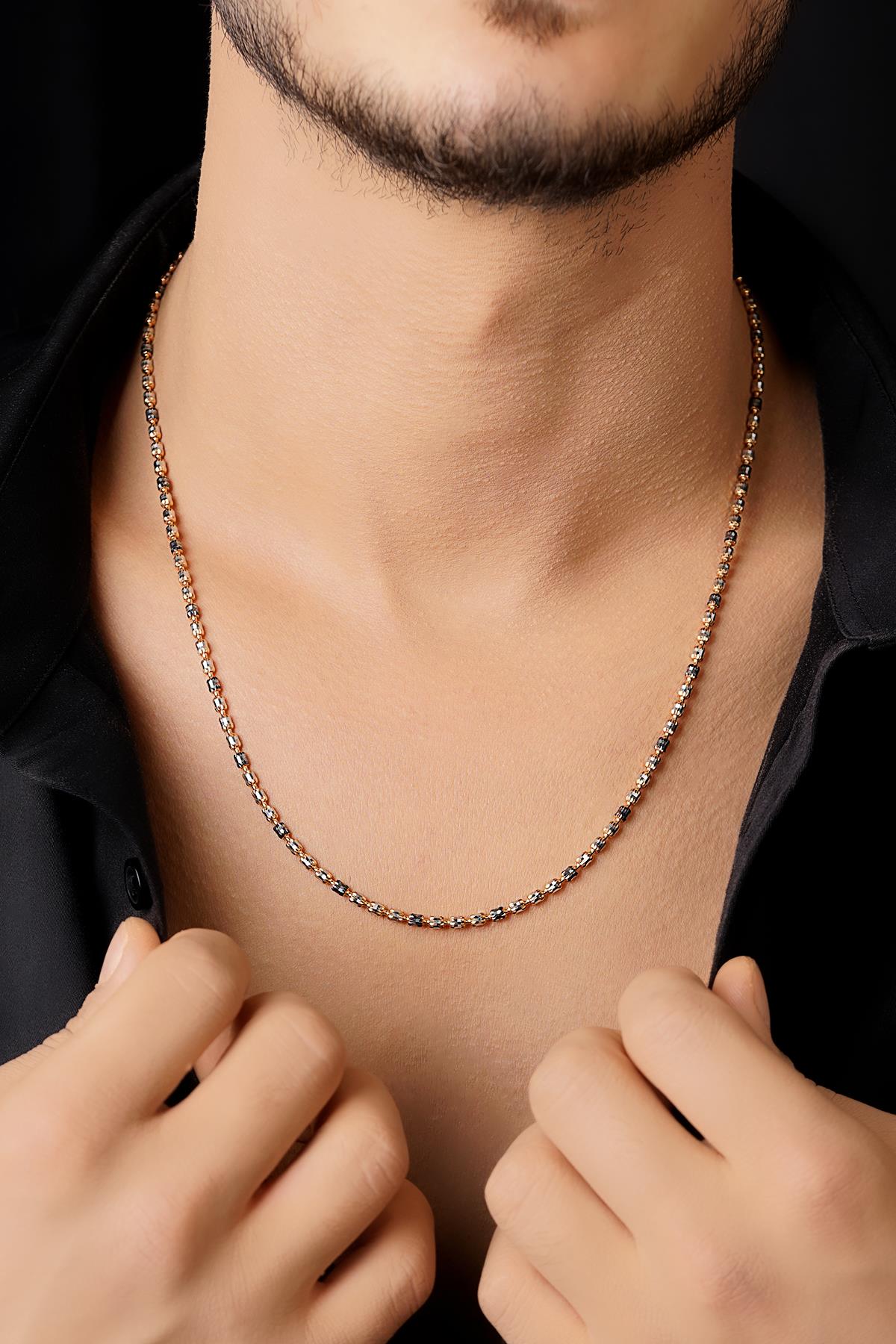 14K Gold Black Enamel Adelle Necklace