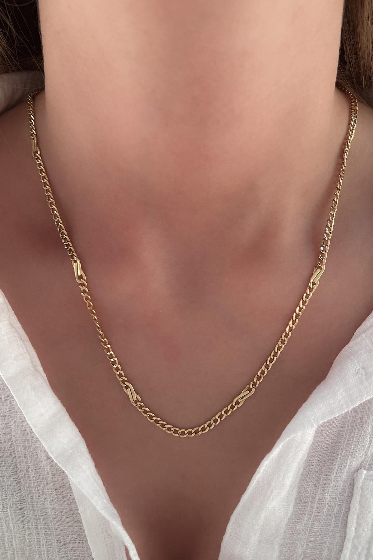 14K Gold Bow Tie Cuban Link Chain 0.118 inch