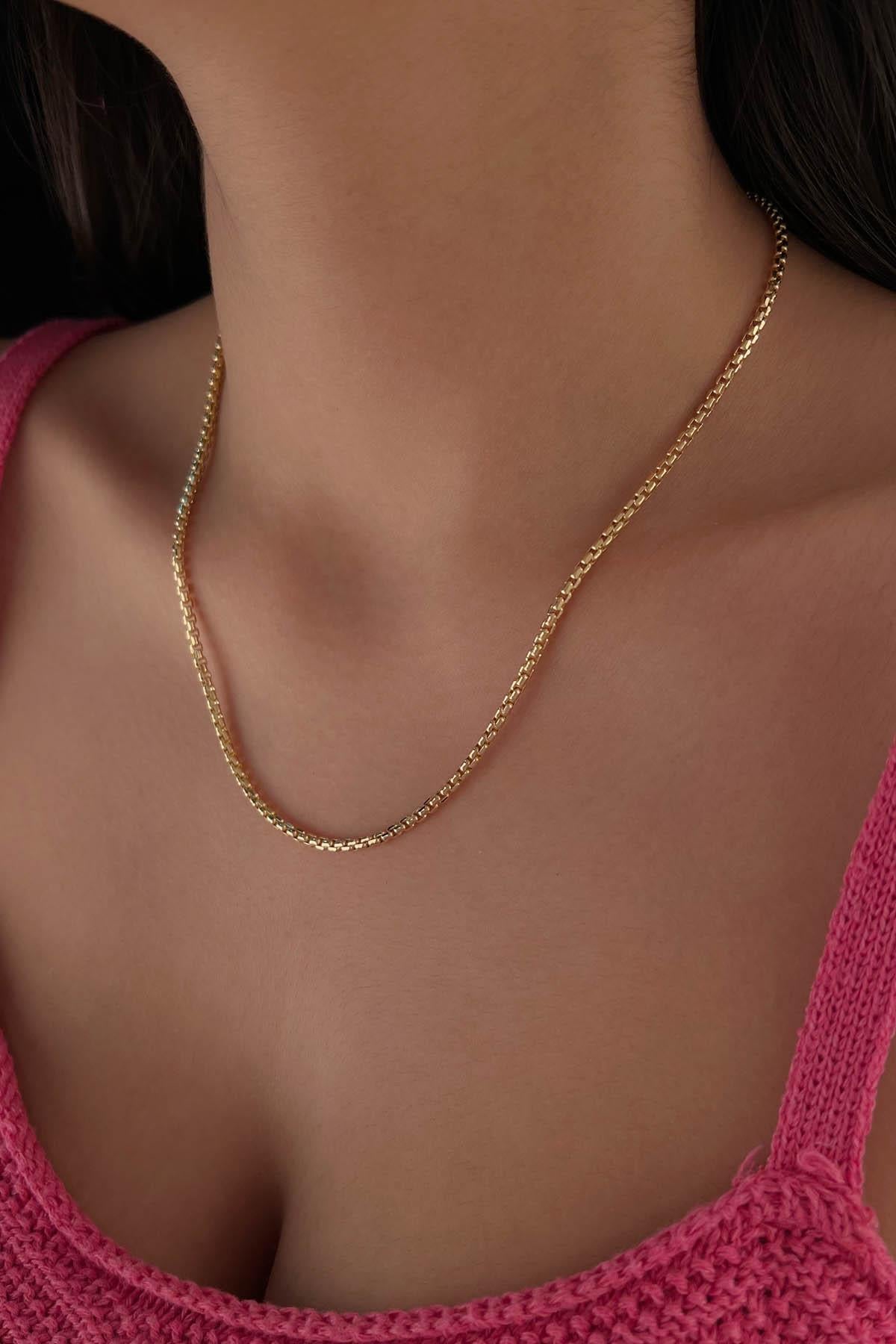 14K Gold Box Chain 0.102 inch