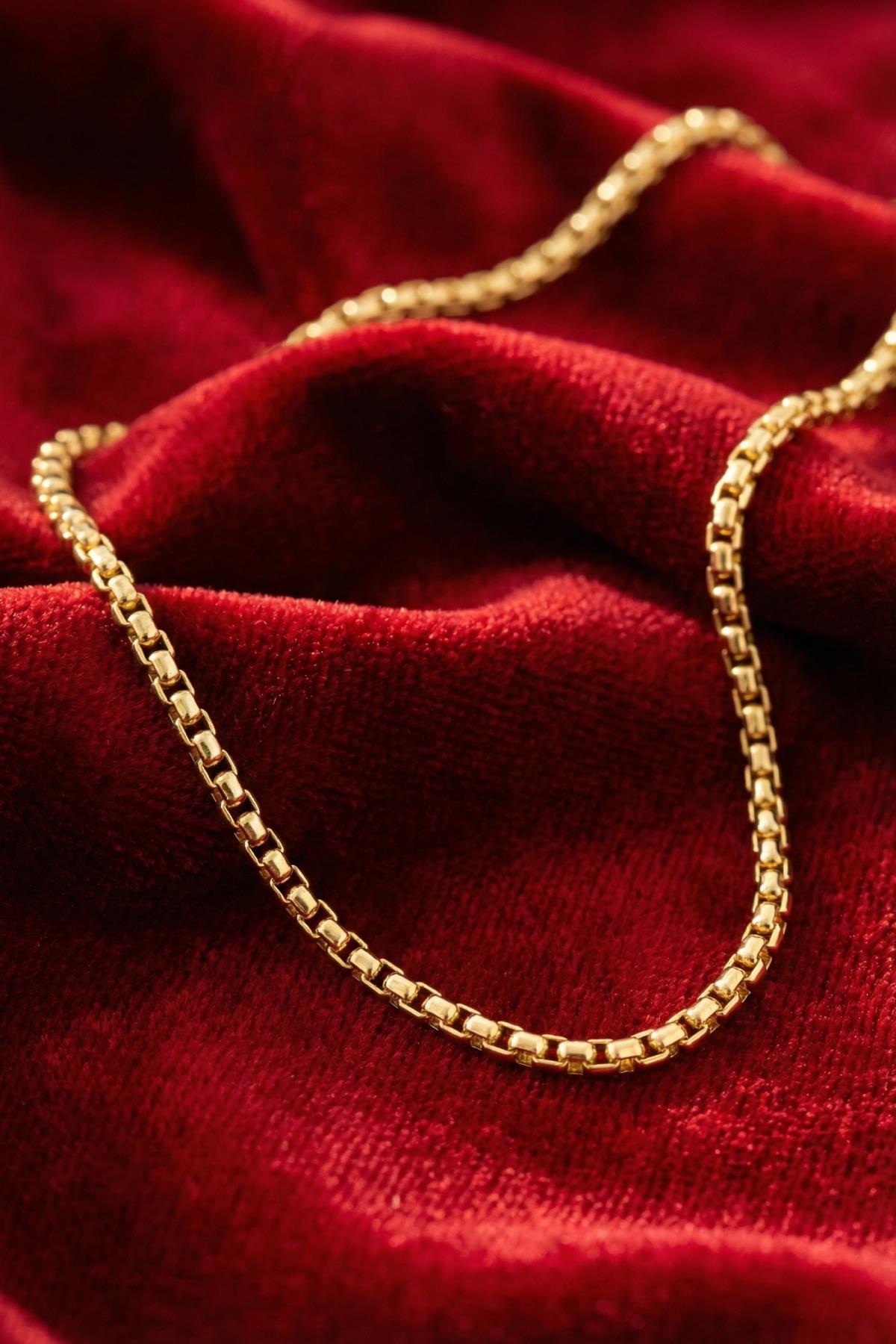 14K Gold Box Chain 0.127 inch