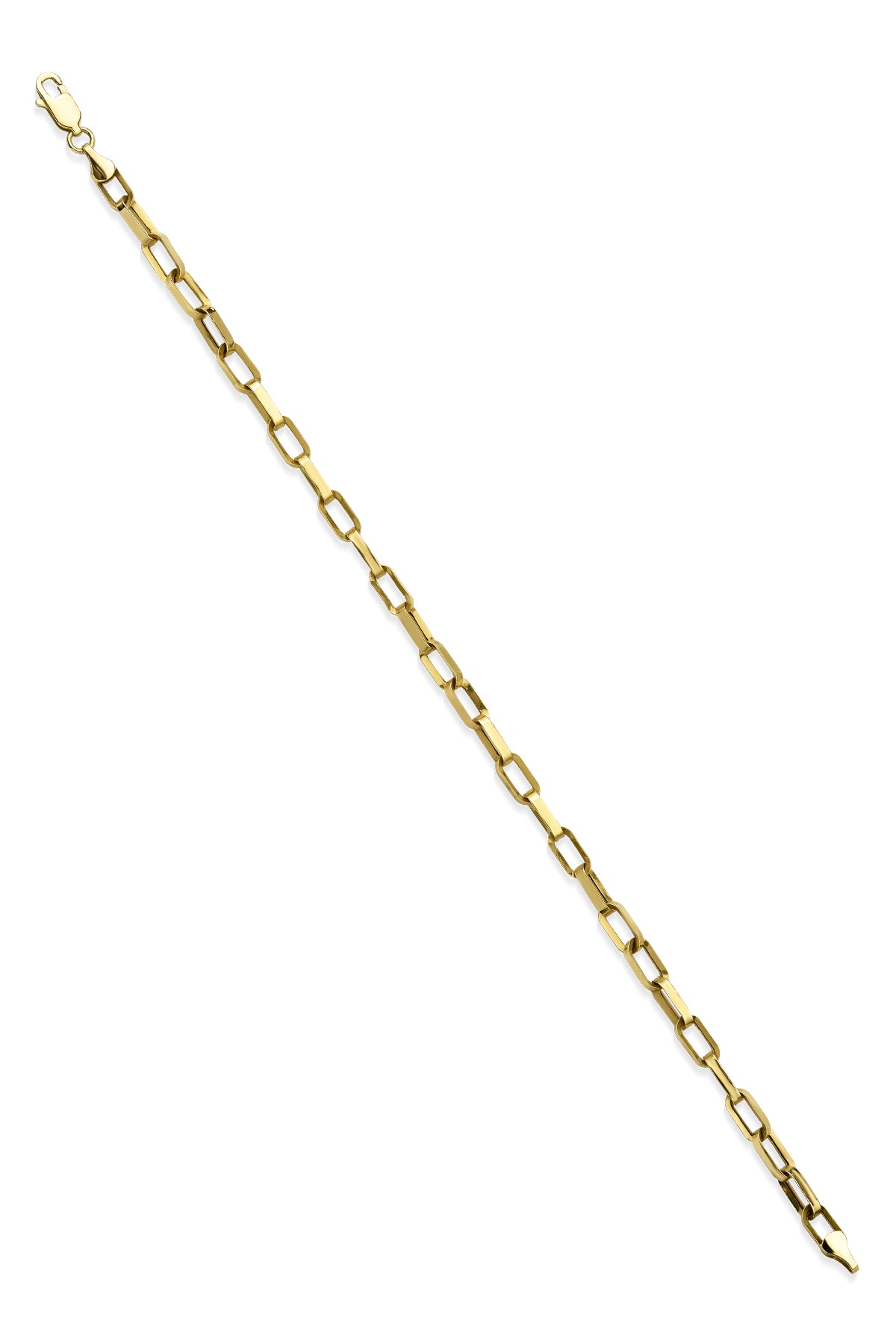 14K Gold Bright Paperclip Bracelet