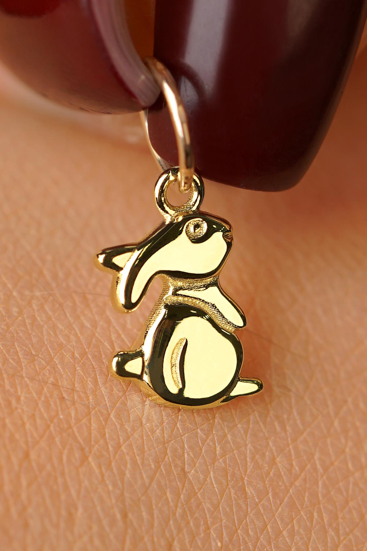 14K Gold Bunny Pendant