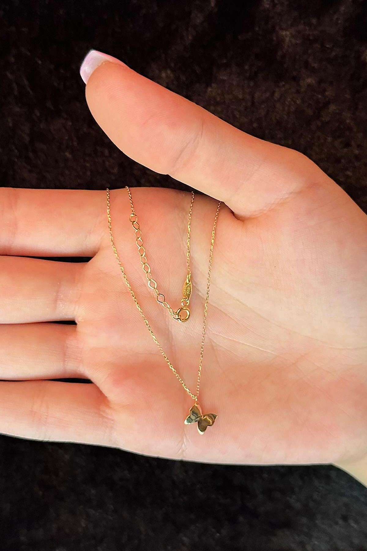 14K Gold Butterfly Necklace