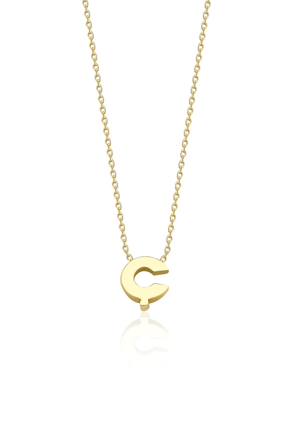 14K Gold Ç Initial Necklace