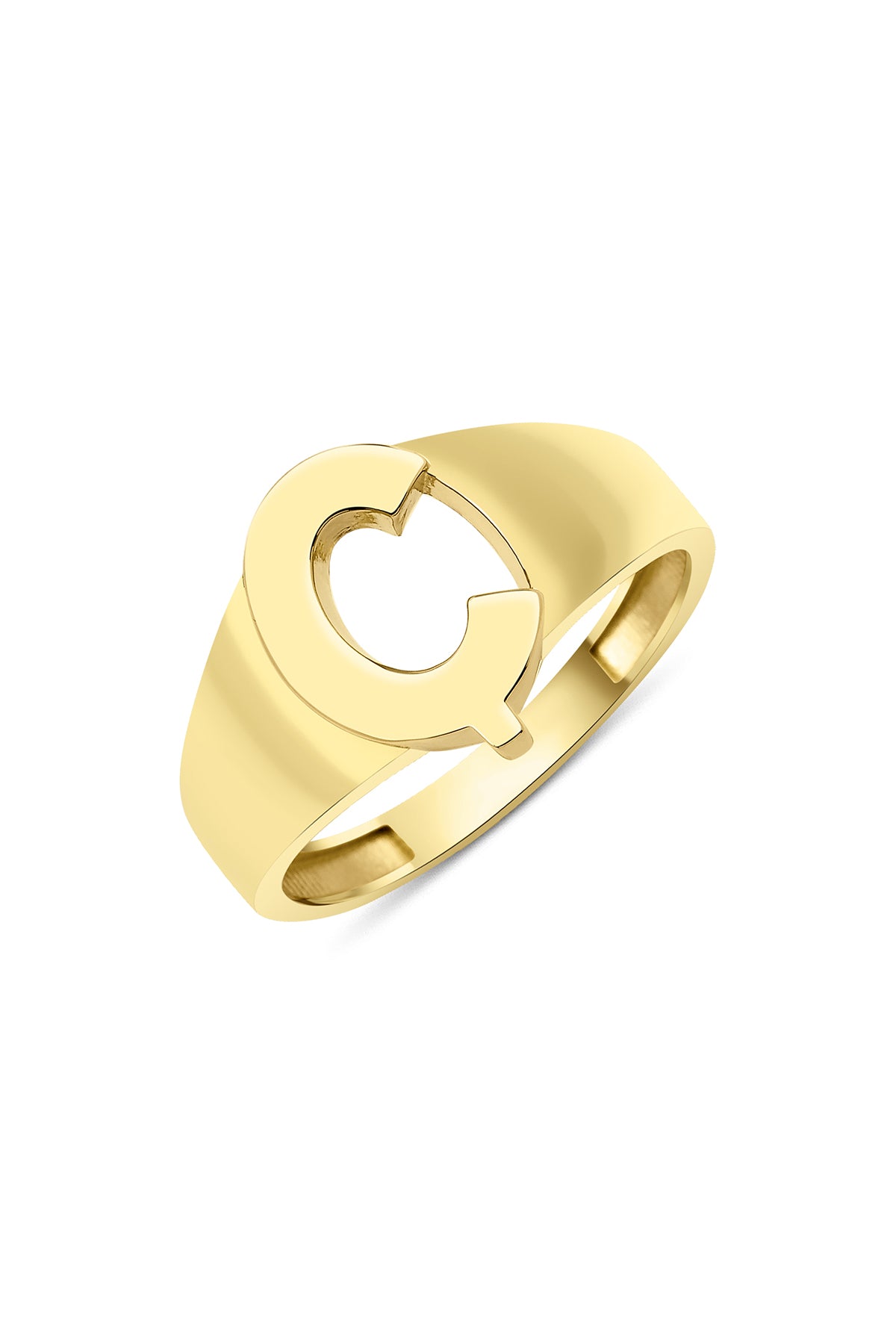 14k Gold Ç Initial Ring