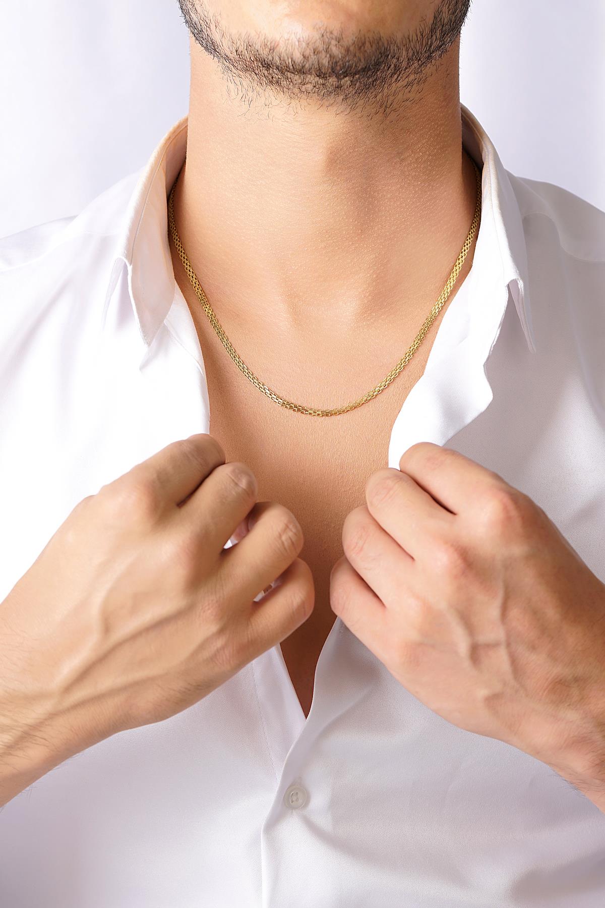 14K Solid Gold Candere Roosevelt Cable Chain