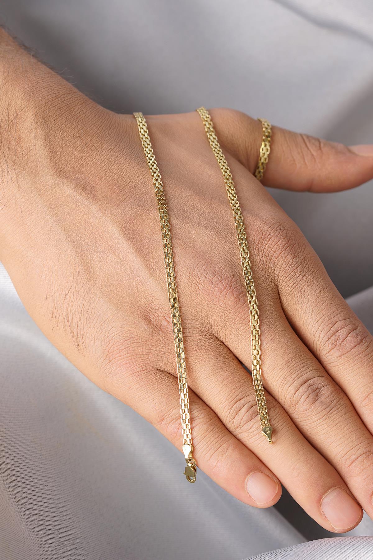 14K Solid Gold Candere Roosevelt Cable Chain