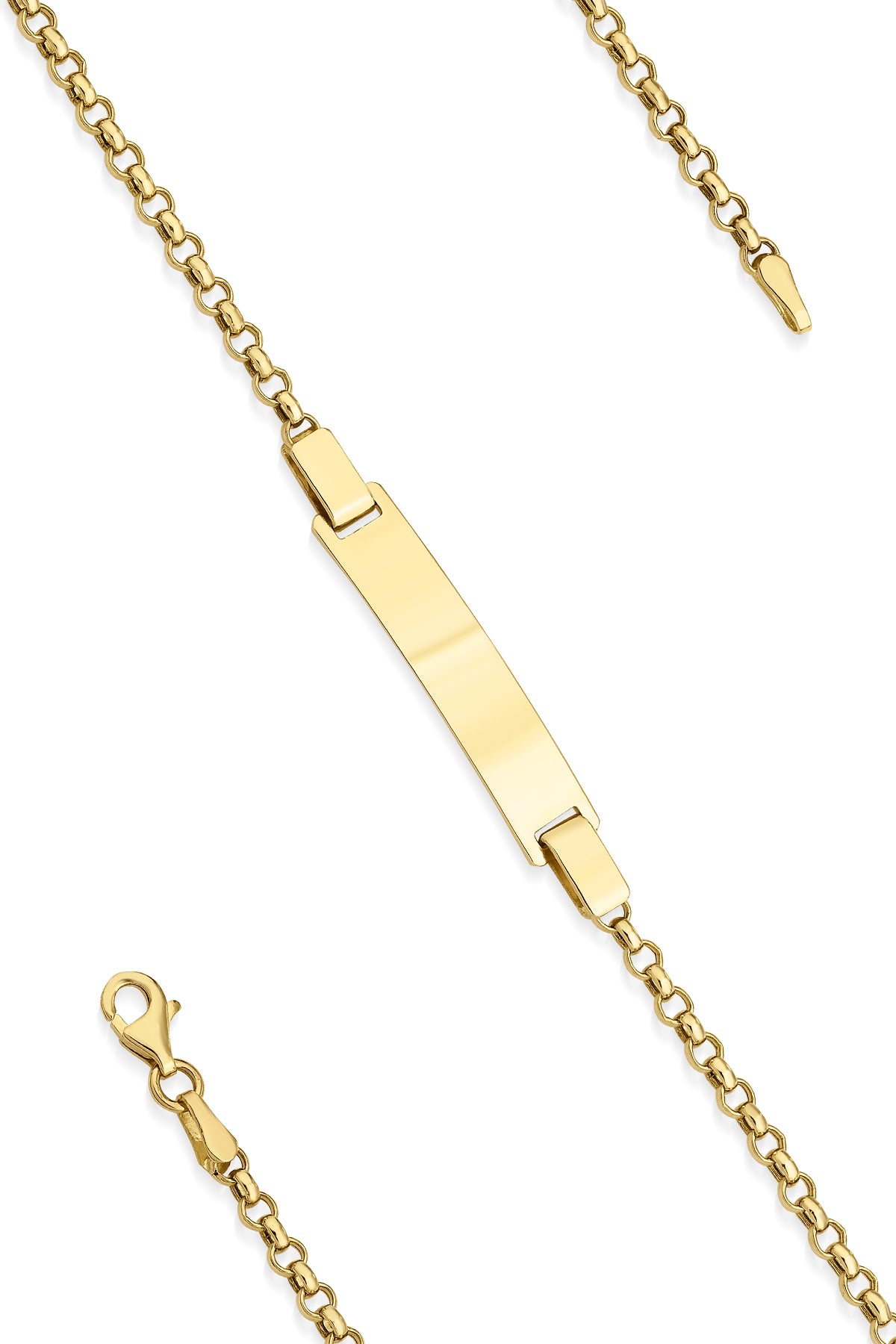 14K Gold Children's İD Rolo Link Bracelet