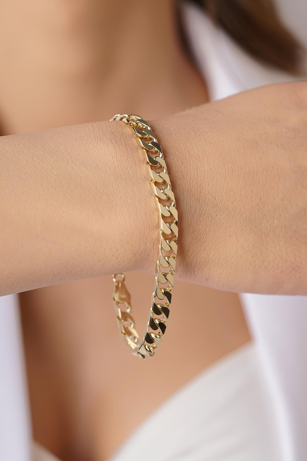 14K Gold Classic Curb Chain Bracelet