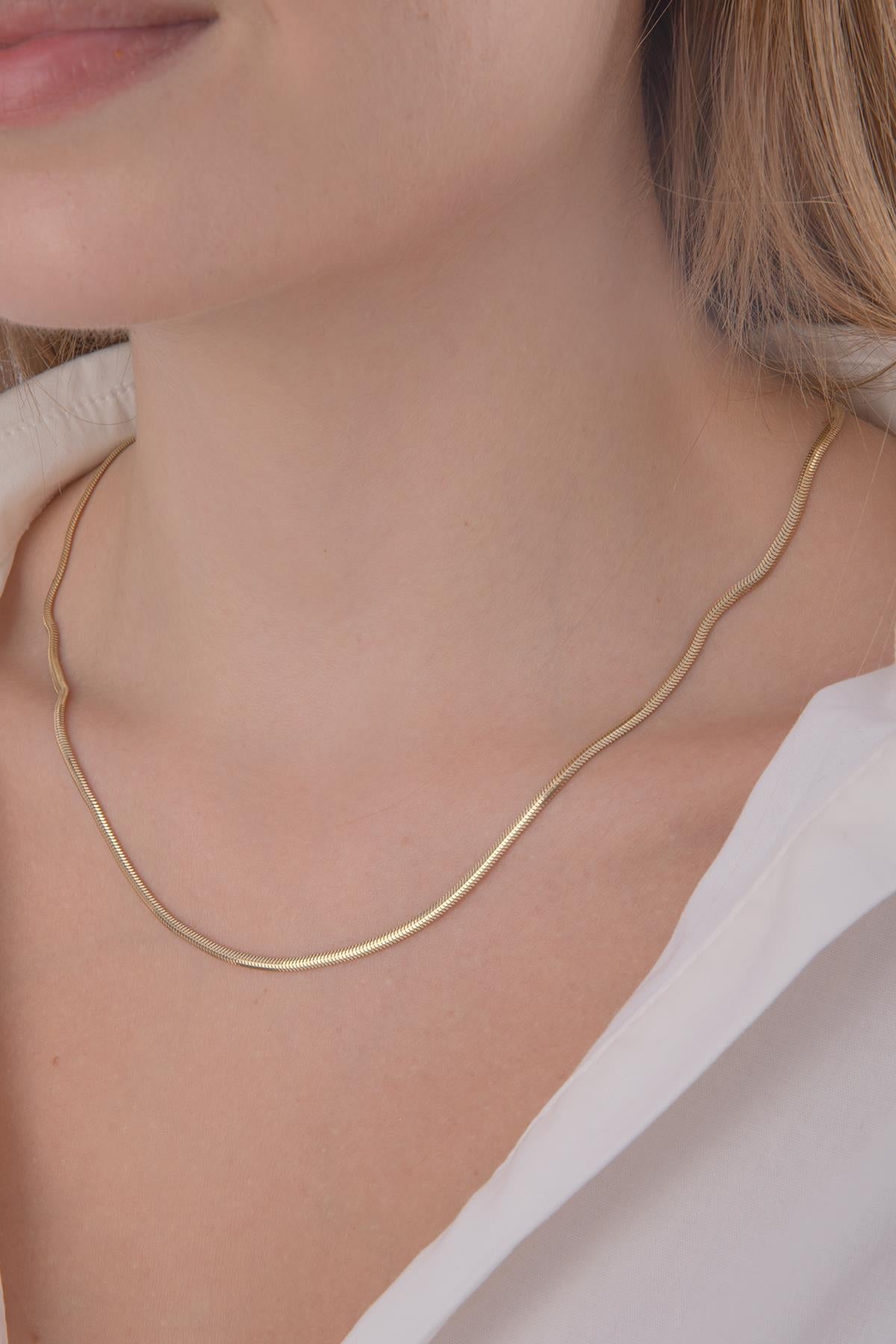 14K Gold Classic Snake Chain Set (Bracelet - Chain)