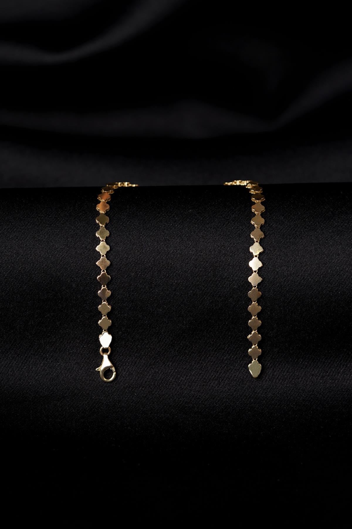 14K Solid Gold Clover Series Bracelet