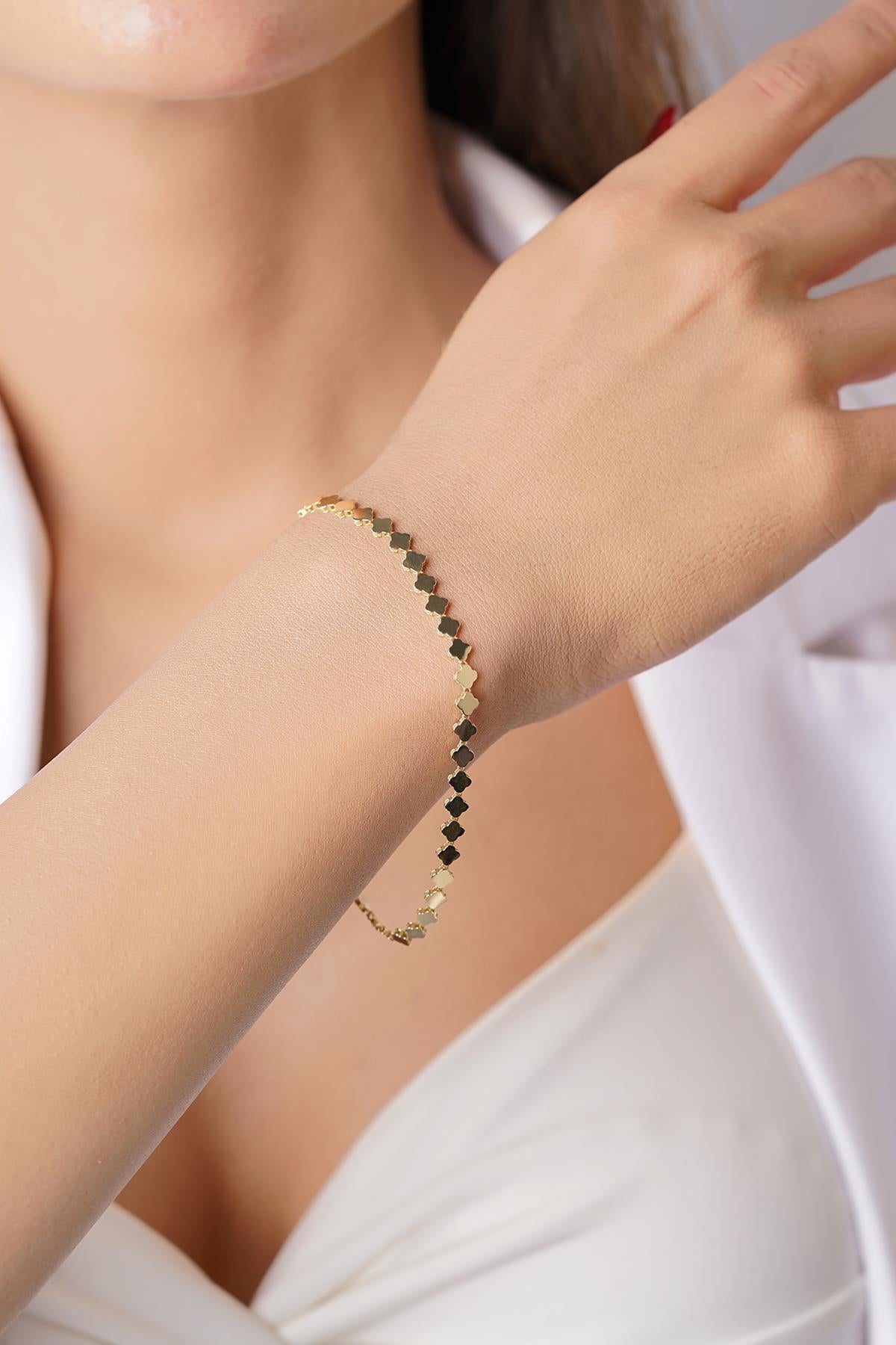 14K Gold Clover Series Bracelet