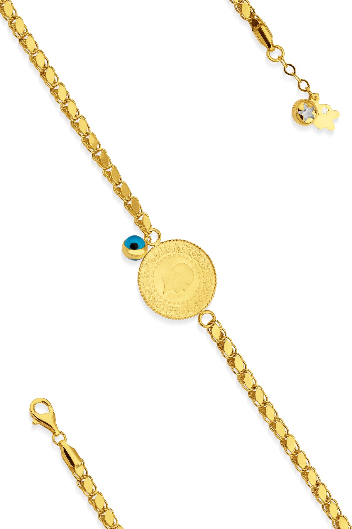 14K Gold Coin Bracelet 1