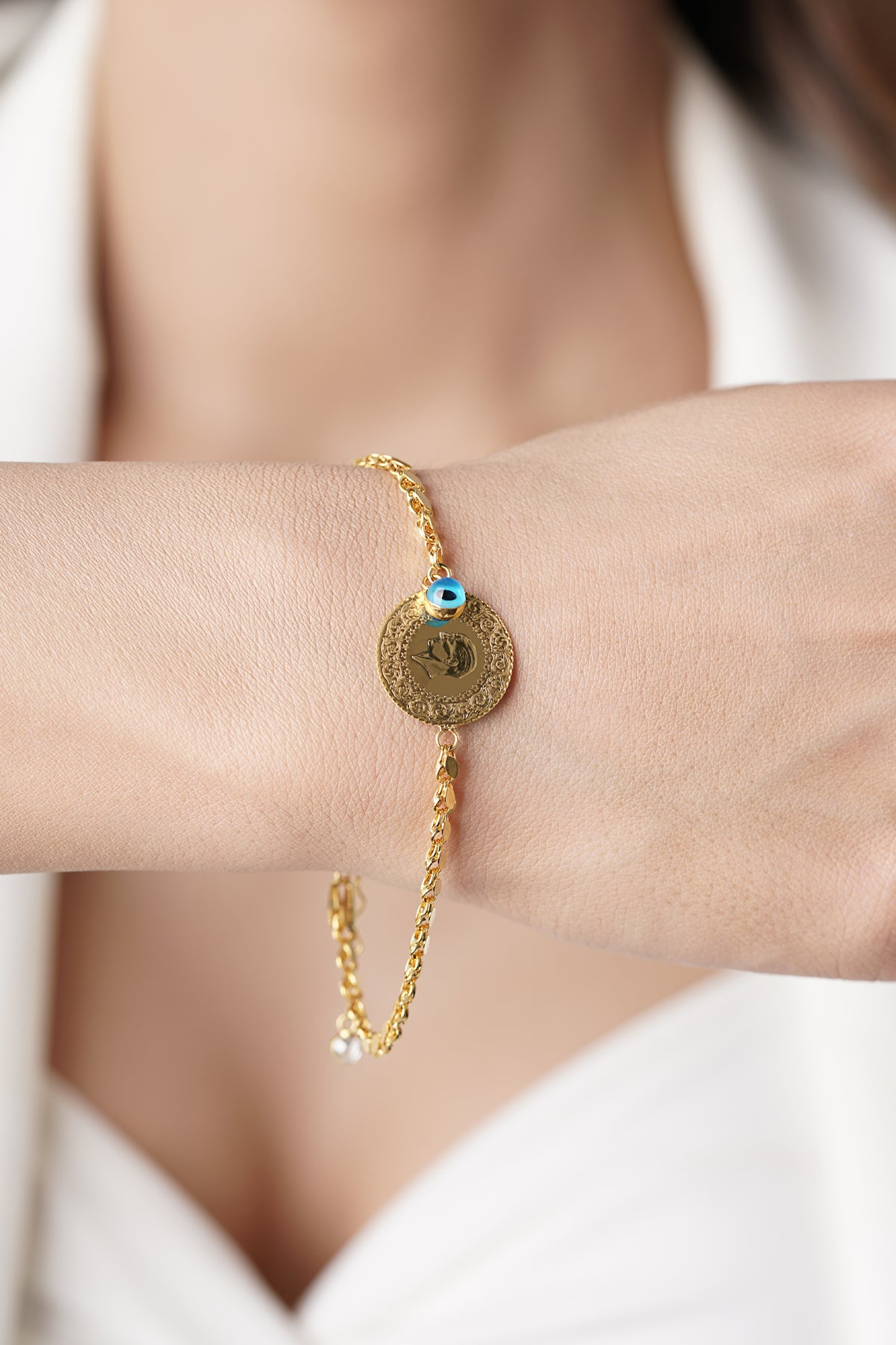 14K Gold Coin Bracelet 1