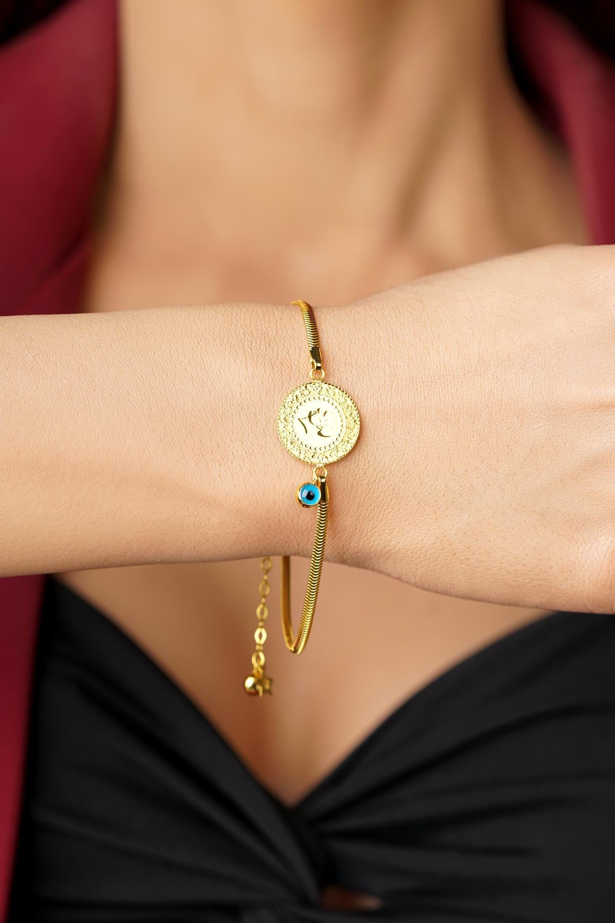 14K Gold Coin Bracelet 2