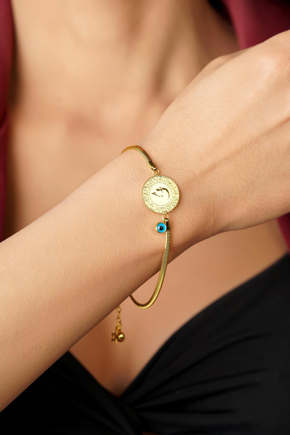14K Gold Coin Bracelet 2