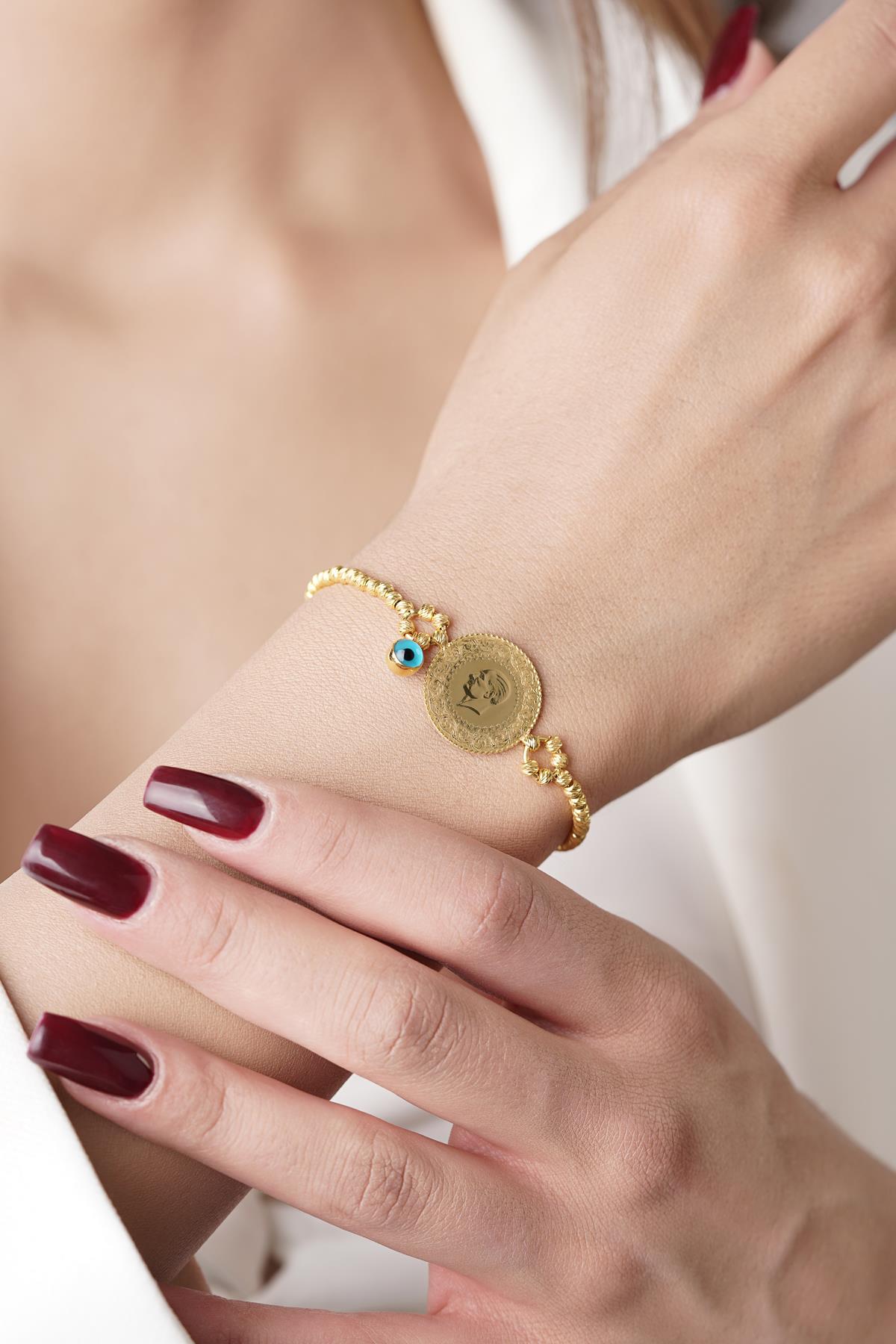 14K Gold Coin Bracelet 3