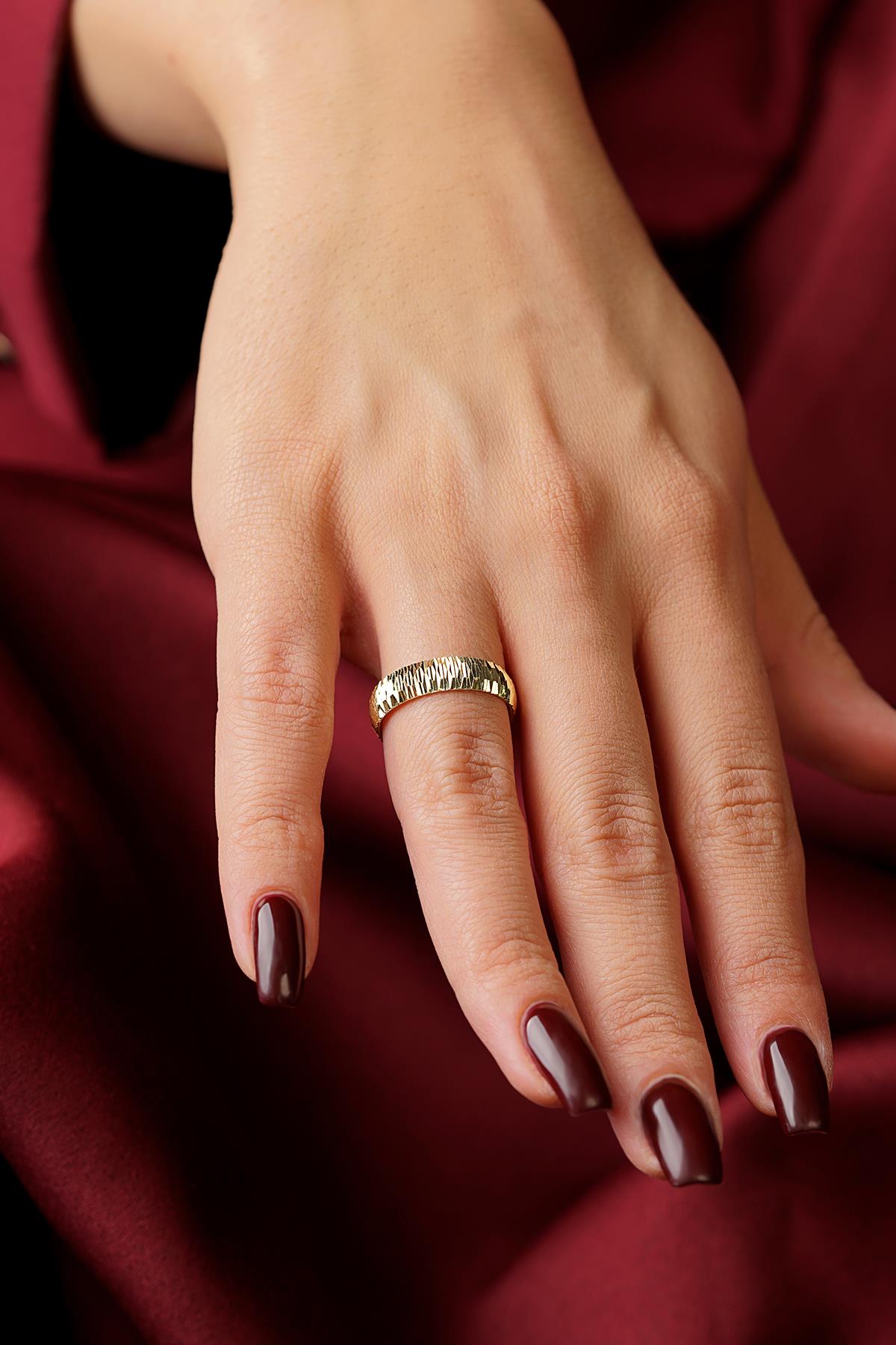 14K Solid Gold Cotta Wedding Band