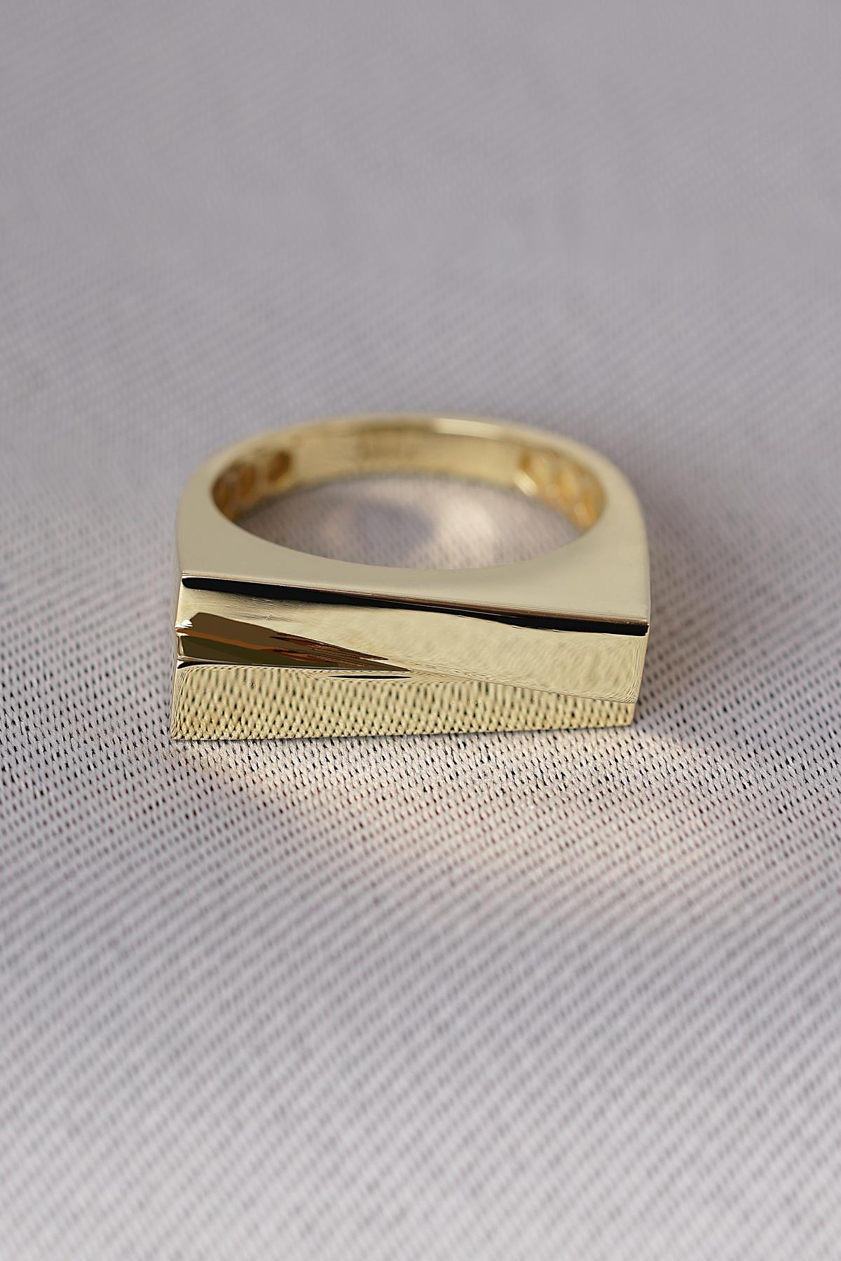14K Gold Criss-Cross X-Ring