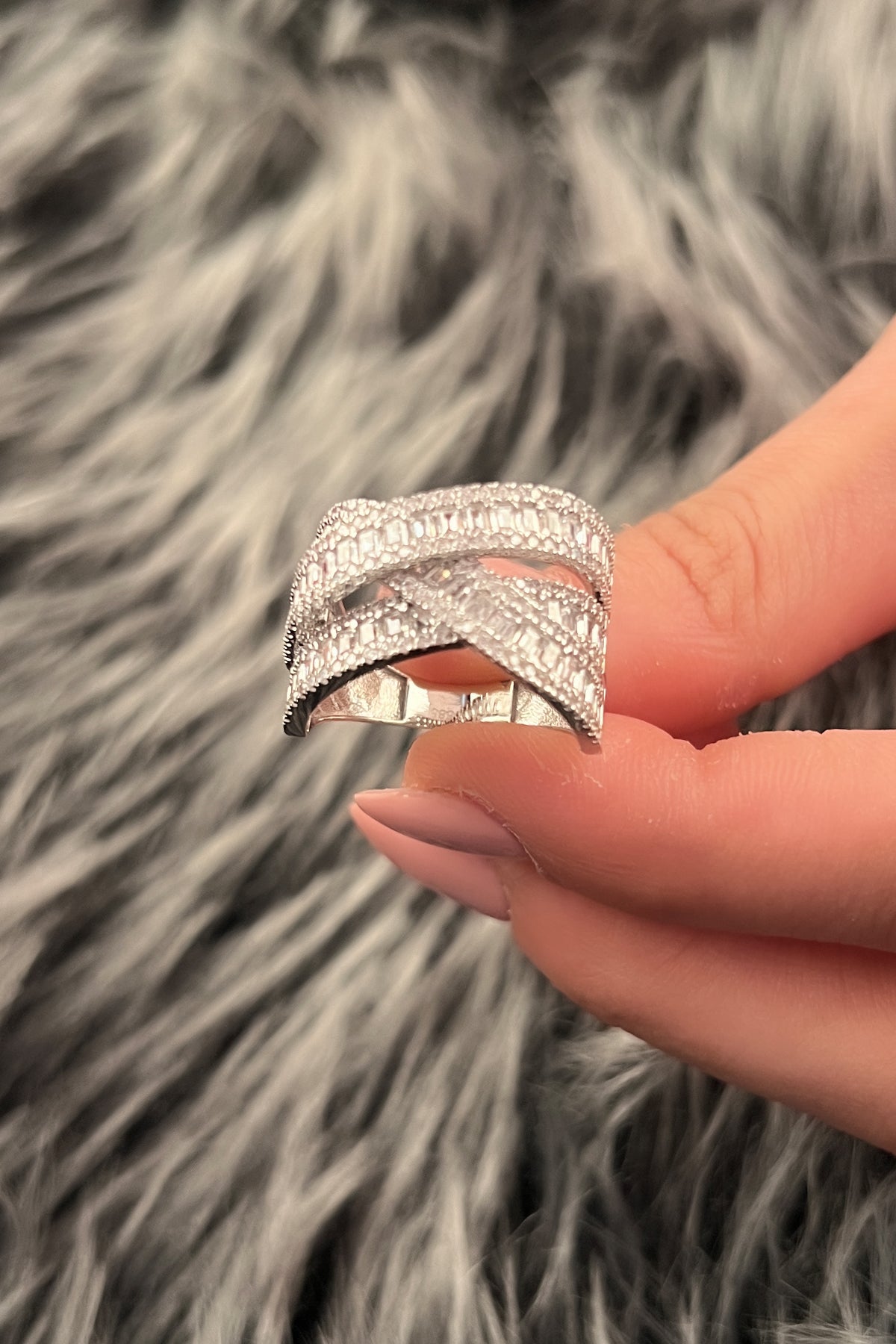 14K Gold Cross Spiral Gold Ring