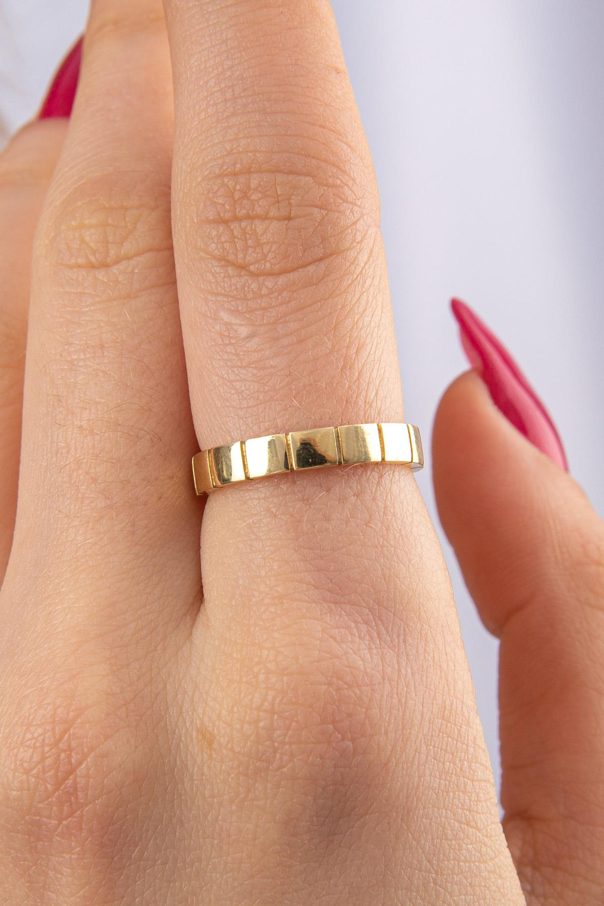 14K Gold Cube Ring