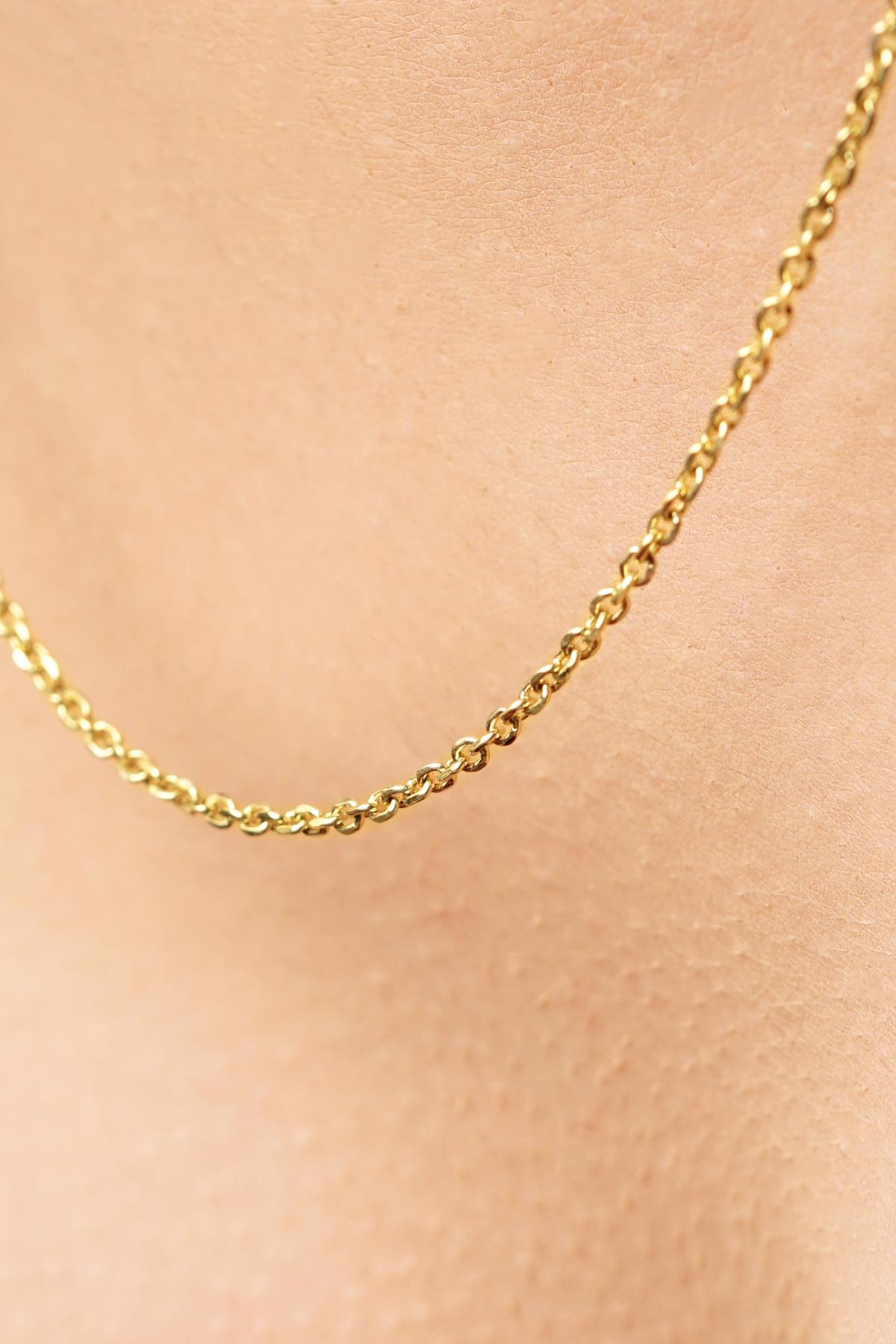 14K Gold Curb Chain Necklace