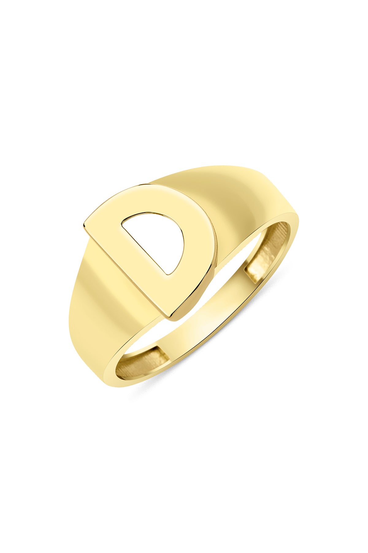 14k Gold D Initial Ring