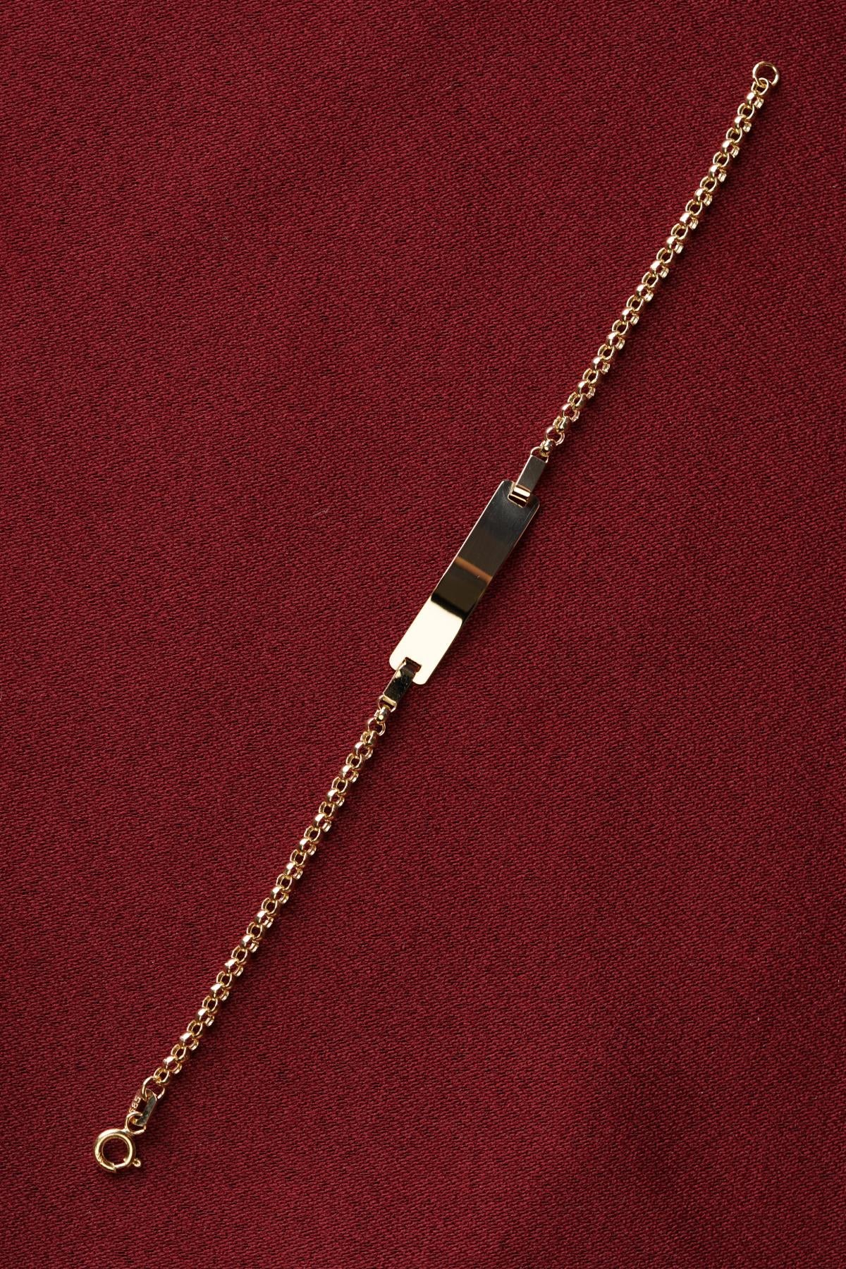 14K Gold D-Link Baby ID Bracelet