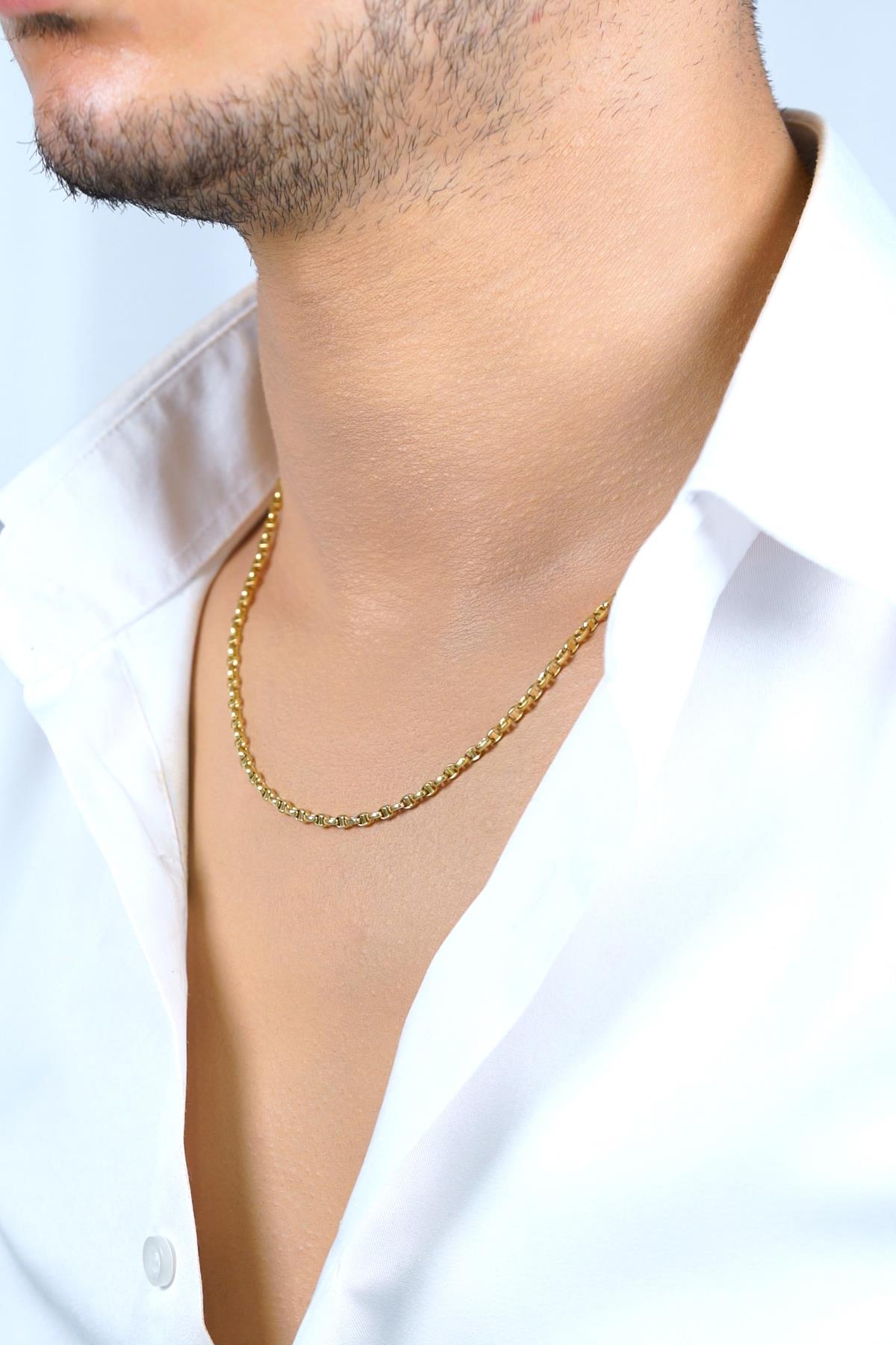 14K Solid Gold Dainty Singapore Chain Jewelry Set