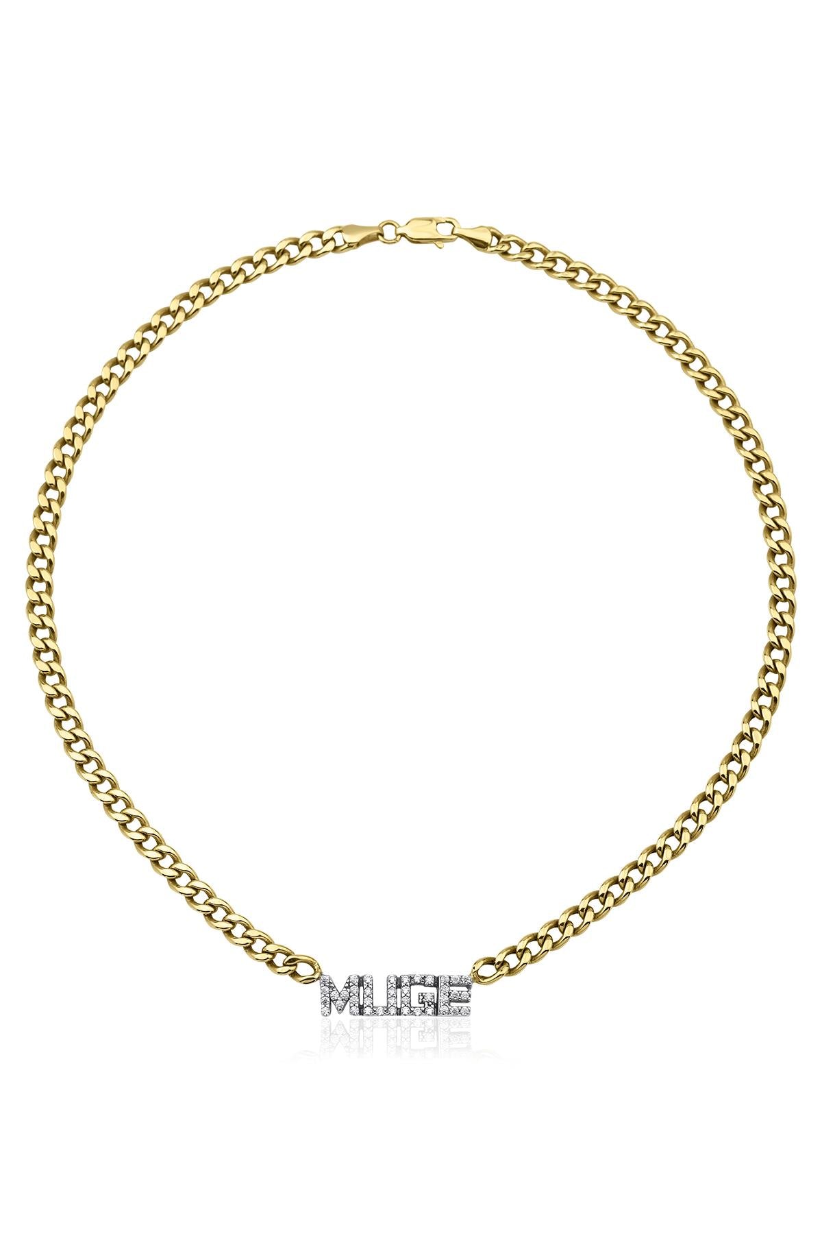 14K Gold Diamond Personalized Name Necklace