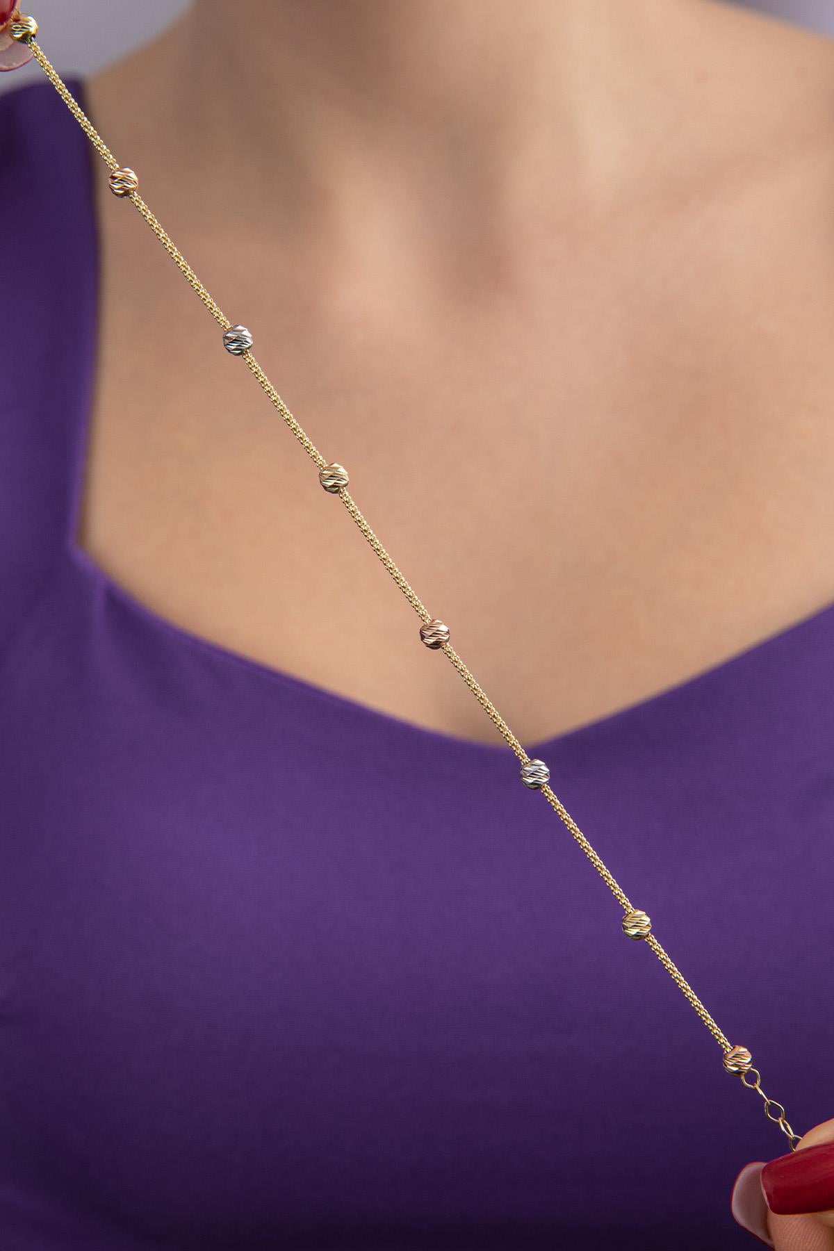 14K Gold Dorica Popcorn Bracelet